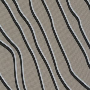 Workplace with notebook laptop with our Topography curtain textile