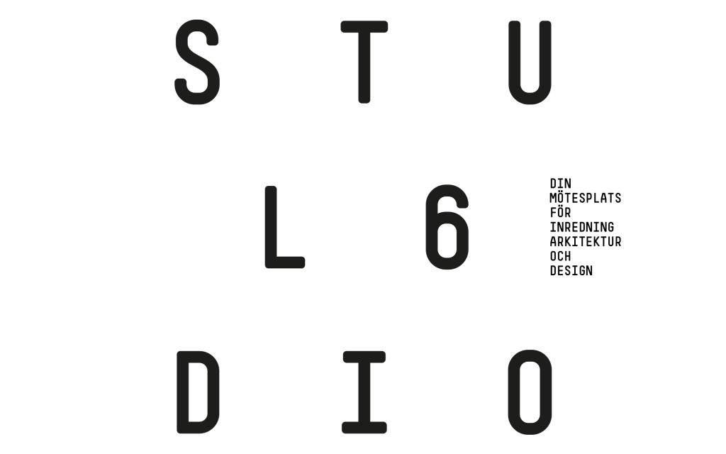 Studio L6 logo, Almedahls’ showroom in Gothenburg.