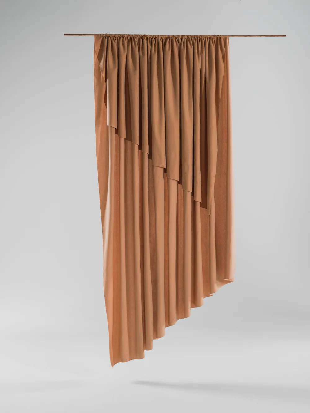 Panorama curtain fabric with a subtle shimmering effect.