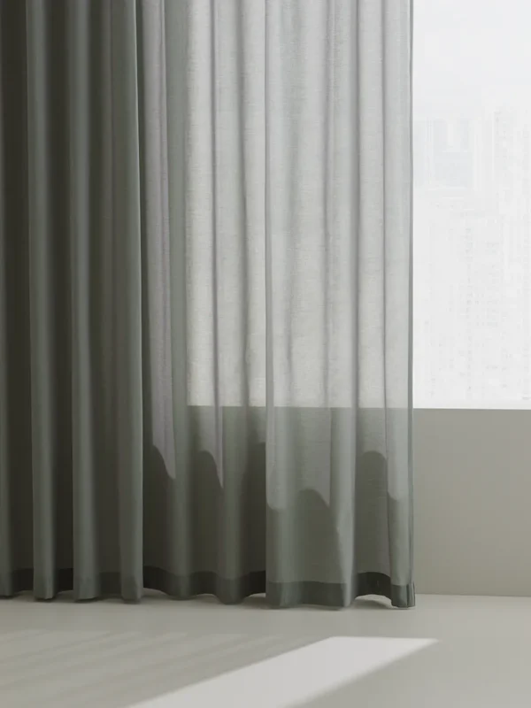 Almedahls Shade curtain, a light and fluid hanging textile with a fresh, clean look.