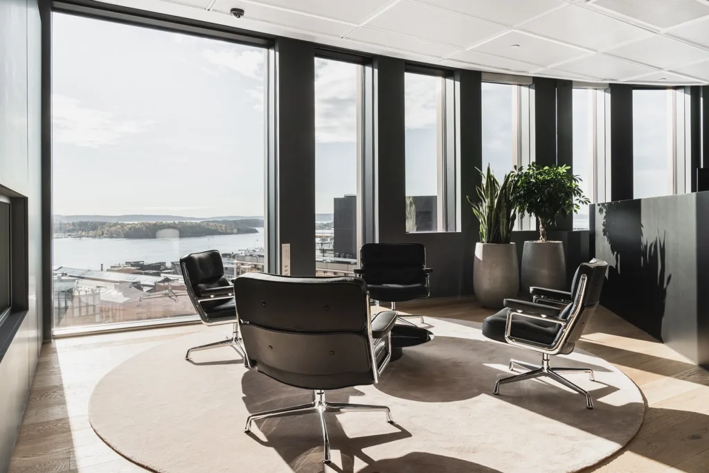 Thommessen Oslo project featuring Almedahls Creative Rugs, designed by Radius Design and photographed by Dag Sandven.