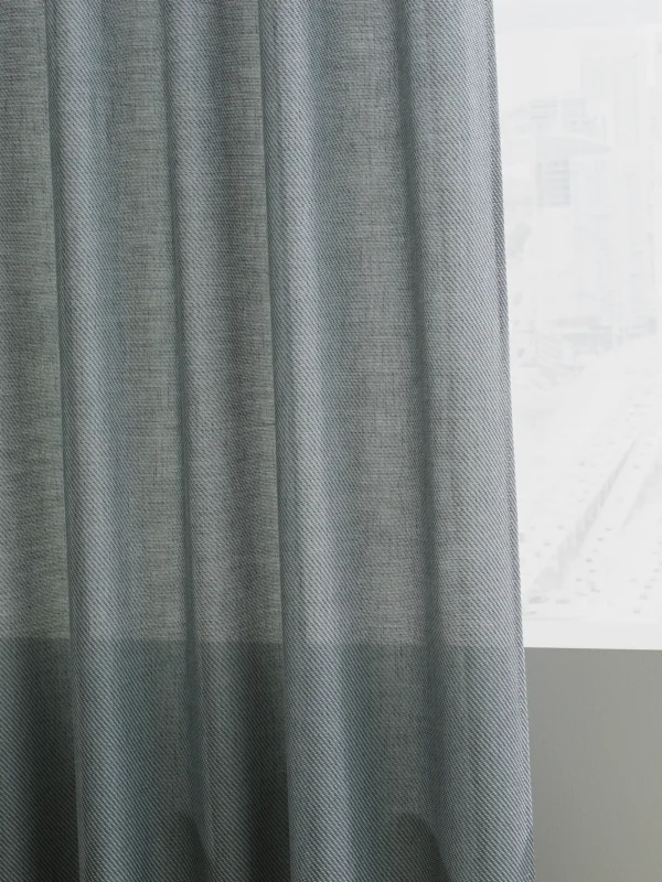 Tilt curtain fabric gray green colour
