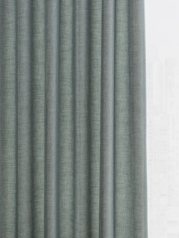 Tilt curtain fabric gray green colour