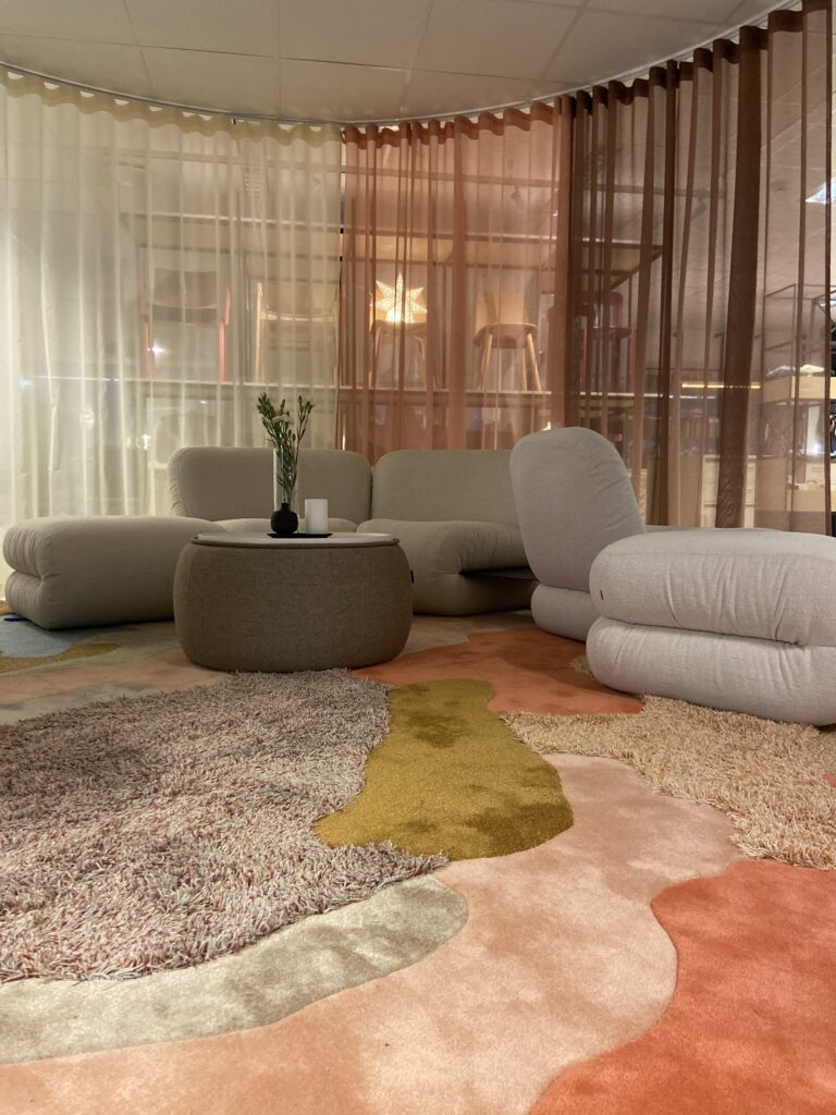 Custom made Creative rug for Input showroom in Trondheim.