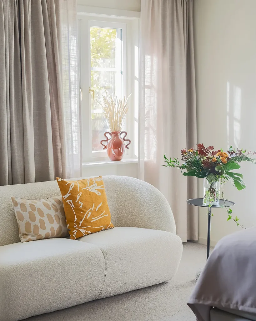 Inspirational photos from client project Margretetorp hanging curtains