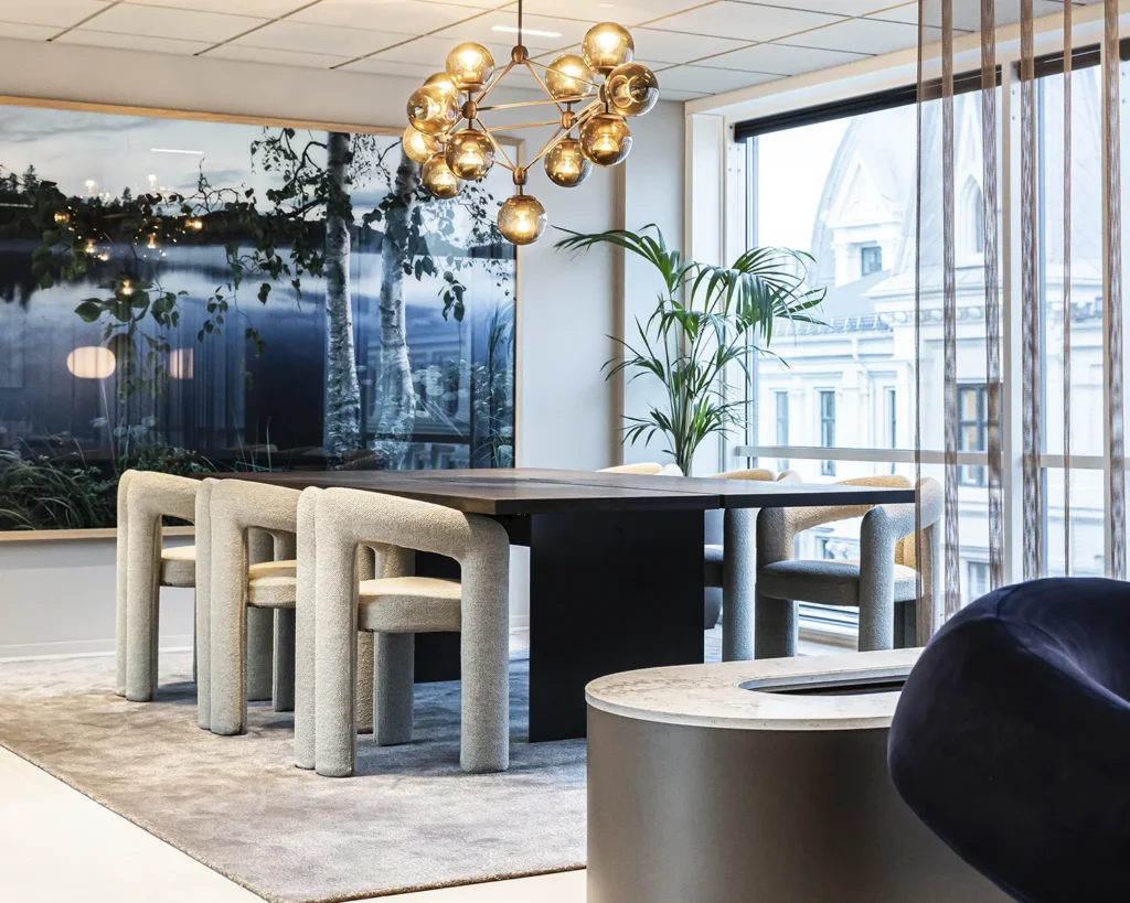 Creative rugs from Almedahls in a contract interior