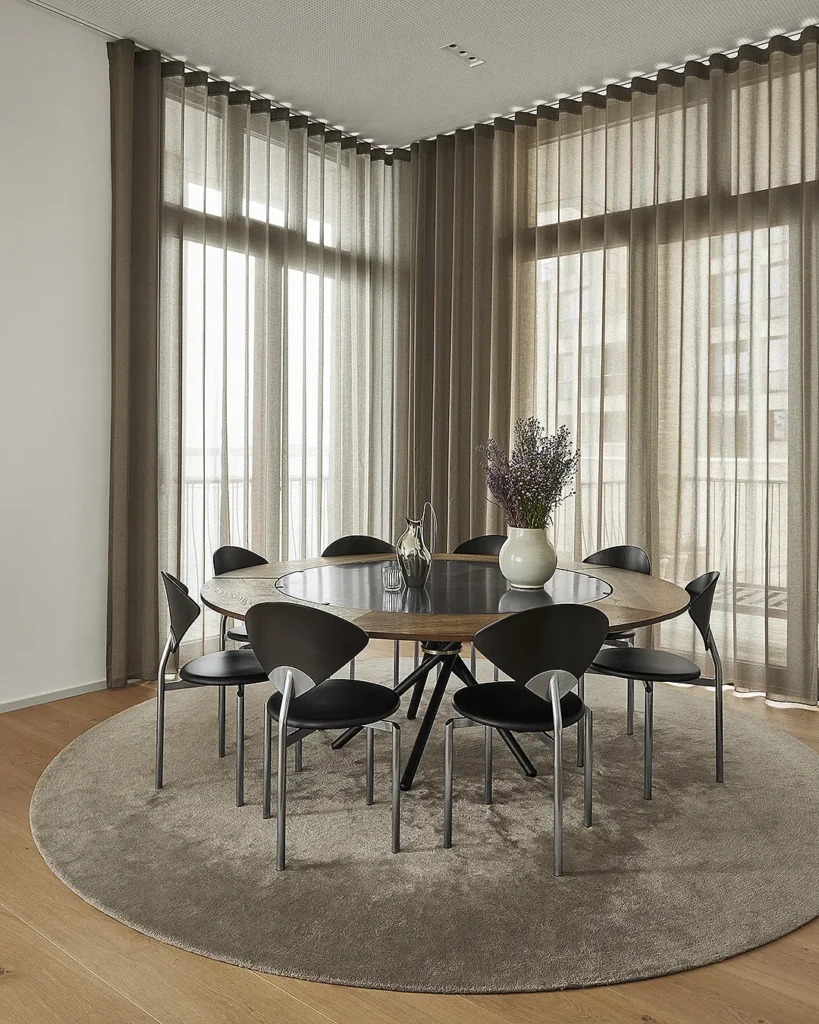 Botex photo with Almedahls curtains and rugs