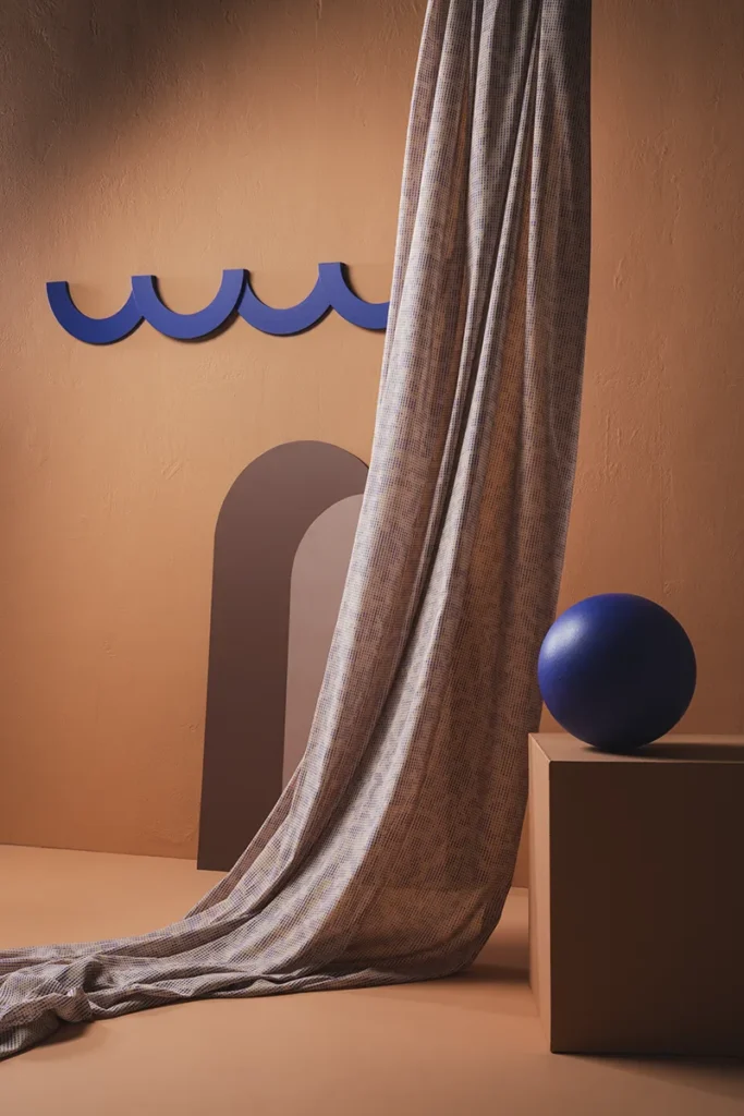Deep textile curtain fabric