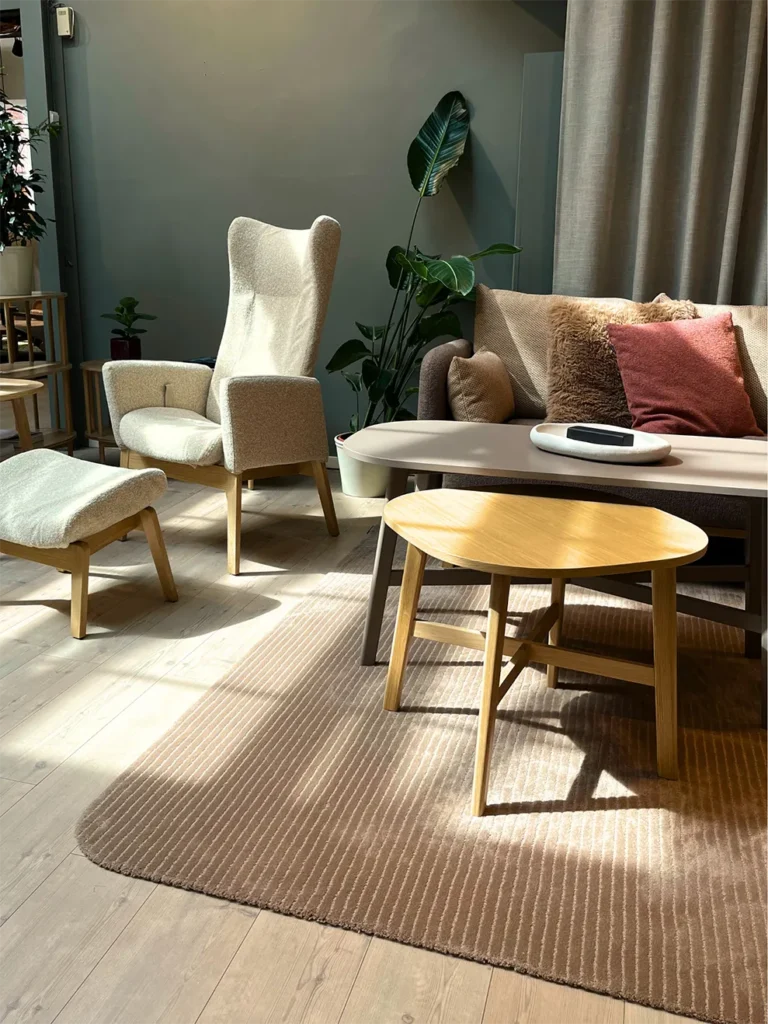 Field rug in Oslo showroom