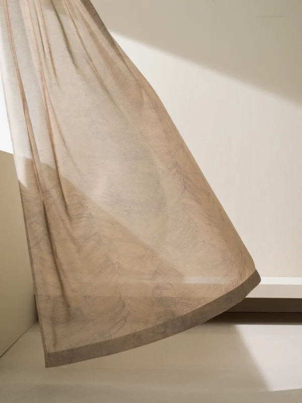 Sandstorm II curtain fabric featuring a subtle pencil pattern.