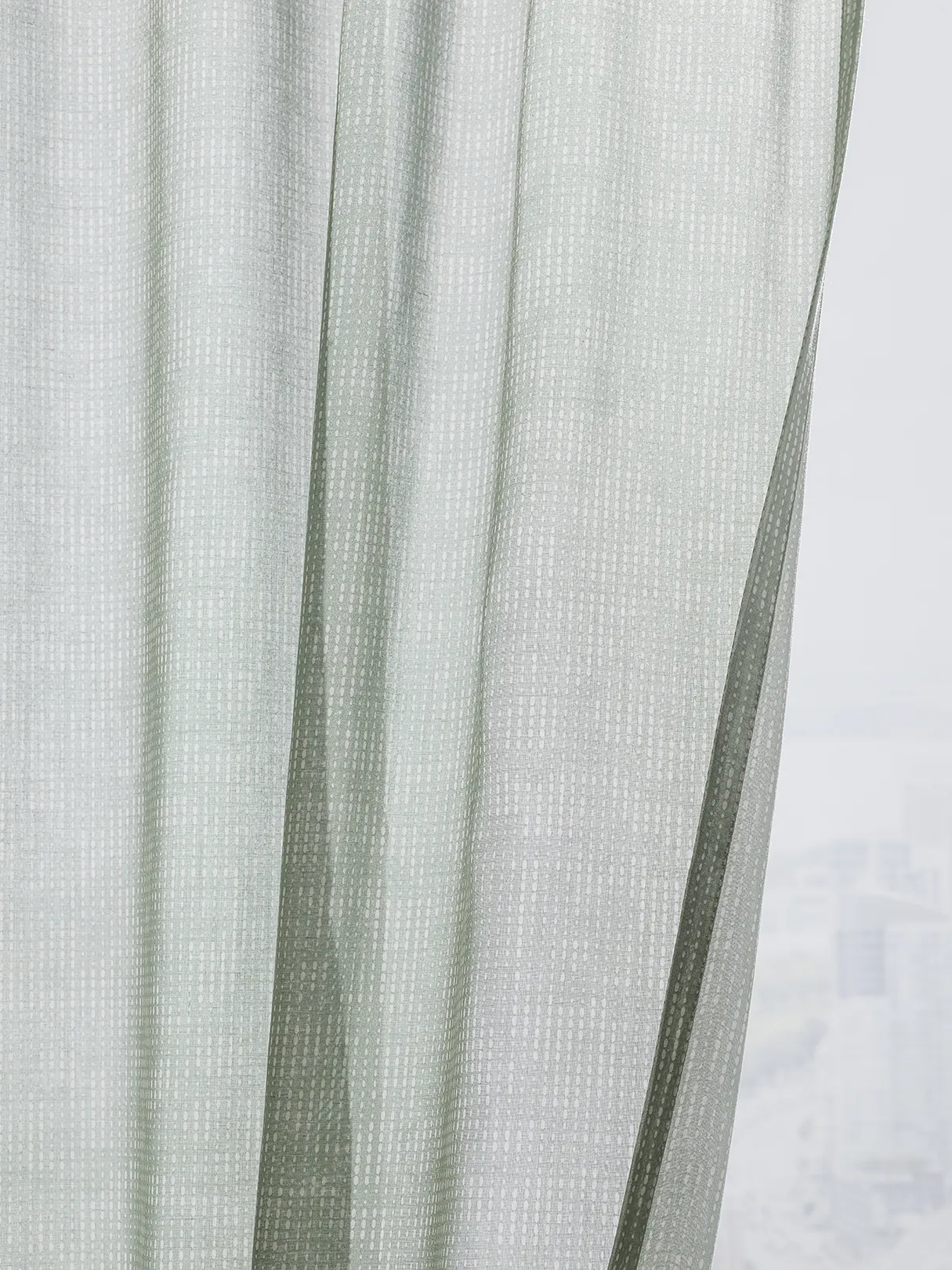 Curtain fabric Deep in a green colour