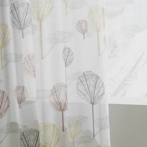 Elektra fabric with structured tree shapes.