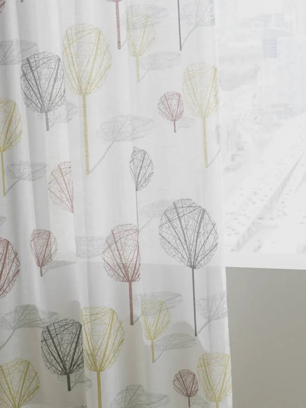 Elektra fabric with structured tree shapes.