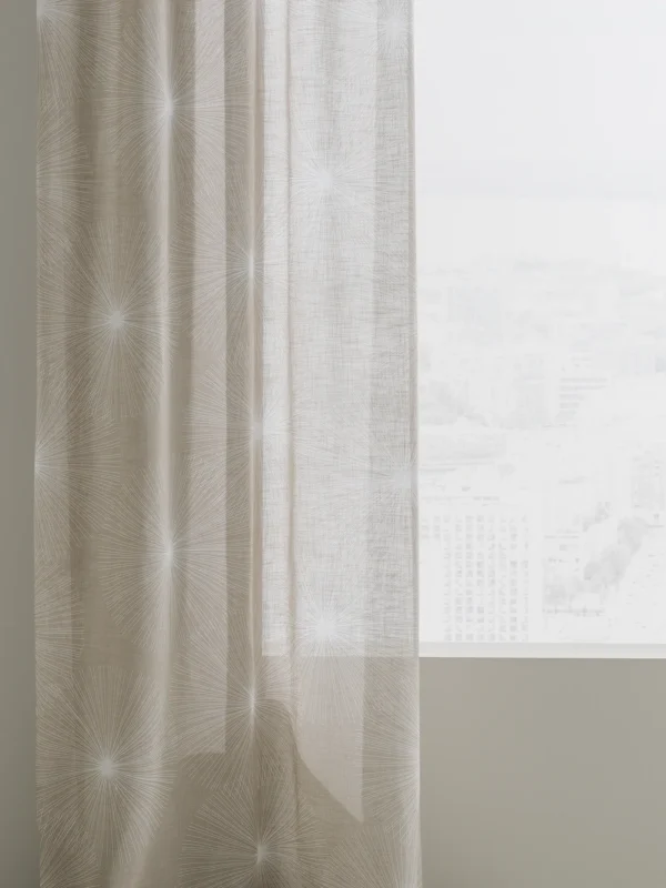 Maskros curtain fabric a hanging textile.