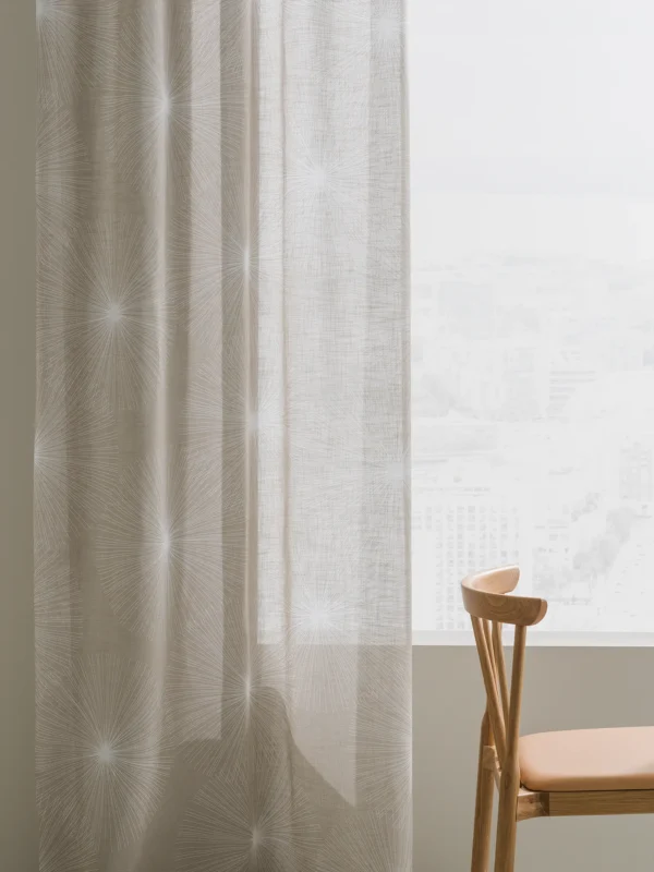Maskros curtain fabric a hanging textile.