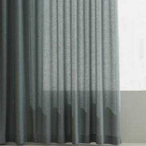 Tilt curtain fabric gray green colour
